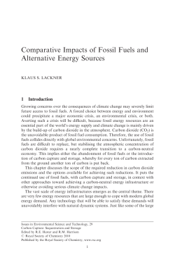 Comparative Impacts of Fossil Fuels and Alternative