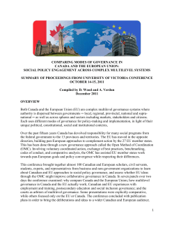 Summary of Proceedings - University of Victoria