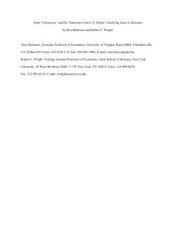 State &ldquo;Currencies&rdquo; and the Transition to the US Dollar