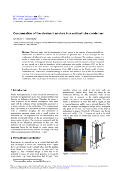 Condensation of the air-steam mixture in a vertical tube condenser