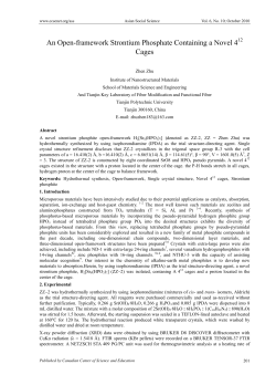 An Open-framework Strontium Phosphate Containing a Novel 412