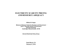electricity scarcity pricing and resource adequacy