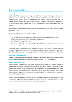 Oral health in children