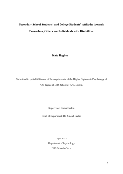 Secondary School Students` and College Students` Attitudes