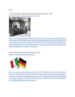 Topic: 1) New Philosophies/ Industrialization in Britain Began in the