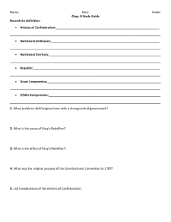 Name: Date: Grade: Chap. 8 Study Guide Record the definition