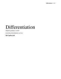 Differentiation