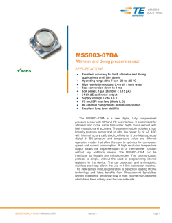 MS5803-07BA Altimeter and diving pressure sensor