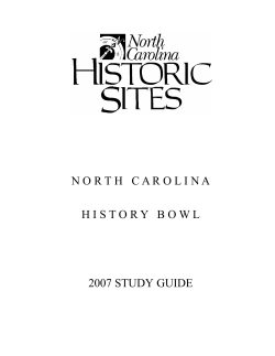 northcarolinahistoryb owl 2007 study guide