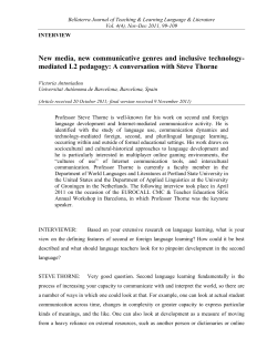 New media, new communicative genres and inclusive