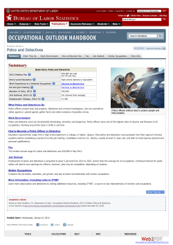 Police and Detectives : Occupational Outlook Handbook: : U.S.