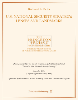 us national security strategy: lenses and landmarks