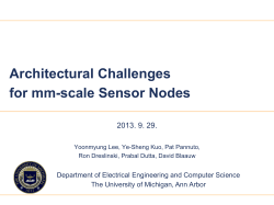 Architectural Challenges for mm-scale Sensor Nodes
