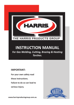 instruction manual - Harris Products Group