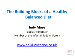 The Building Blocks of a Healthy Balanced Diet