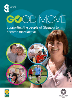 Supporting the people of Glasgow to become more active