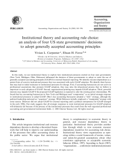 Institutional theory and accounting rule choice: an analysis of four
