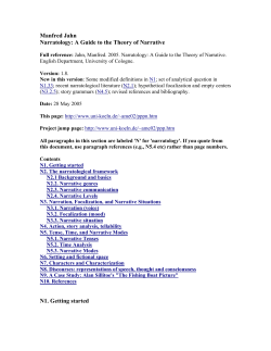 Jahn: PPP/Narratology