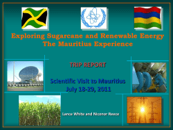 Exploring Sugarcane and Renewable Energy