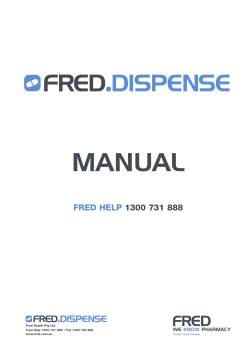 FRED Dispense Manual - Fred Help Centre