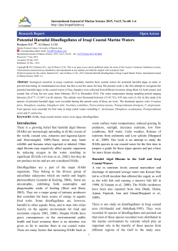 Potential Harmful Dinoflagellates of Iraqi Coastal