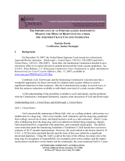 Patricia Warth Co-Director, Justice Strategies I. Background On