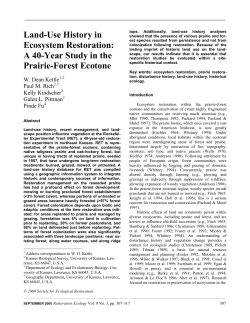Land Use History in Ecosystem Restoration: A