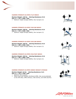 HAMMER STRENGTH OLYMPIC FLAT BENCH Machine Weight