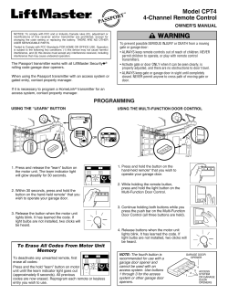CPT4 Owner`s Manual