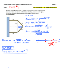 AP CALCULUS BC - CHAPTER 3 TEST