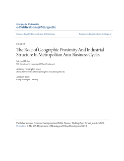 The Role of Geographic Proximity And Industrial Structure In
