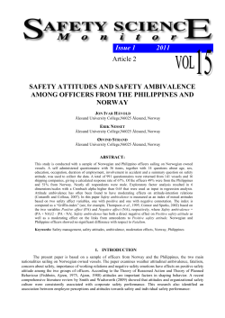 Safety attitudes and safety ambivalence among officers from the