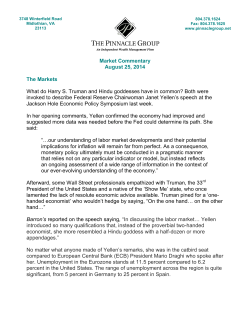Market Commentary August 25, 2014 The Markets What do Harry S