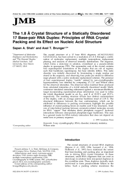The 1.8A Crystal Structure of a Statically Disordered 17 Base