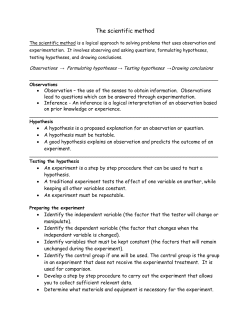 The scientific method