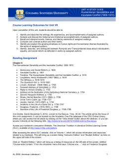 Course Learning Outcomes for Unit VII Reading Assignment