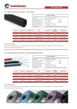 PVC Spiral Pipe Flame-retardant / Light Gauge PVC