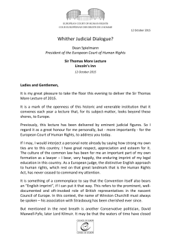 President Spielmann`s speech