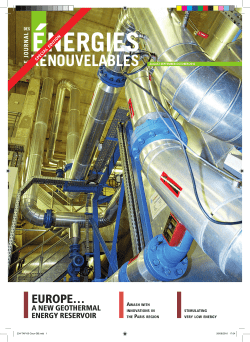 Journal des Energies Renouvelables n234 TAP Geothermie EN
