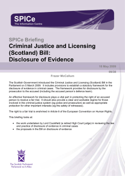 (Scotland) Bill : Disclosure of Evidence