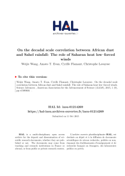 On the decadal scale correlation between African dust and Sahel