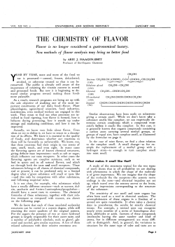 THE CHEMISTRY OF FLAVOR