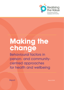 Making the change - Wellbeing Enterprises
