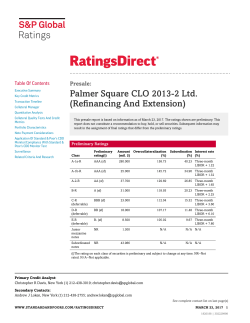 Palmer Square CLO 2013-2 Ltd. (Refinancing And