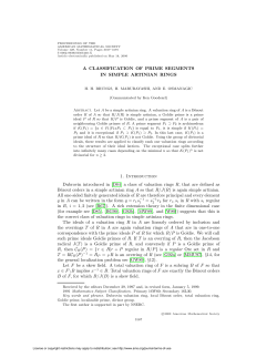 a classification of prime segments in simple