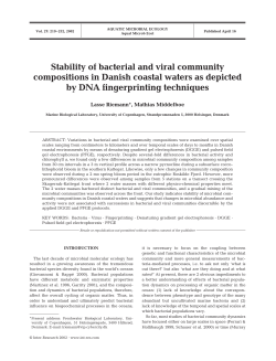 Stability of bacterial and viral community compositions in Danish