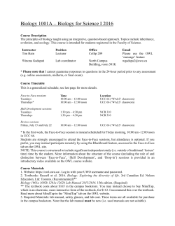 Biology 1001A Course..