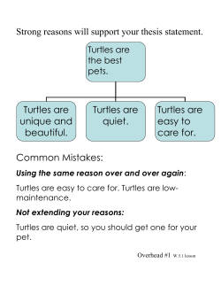 Strong reasons will support your thesis statement