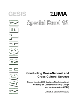 Conducting Cross-National and Cross-Cultural Surveys