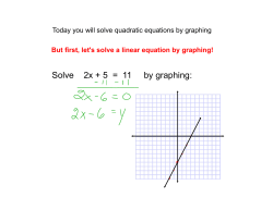 Solve 2x + 5 = 11 by graphing: